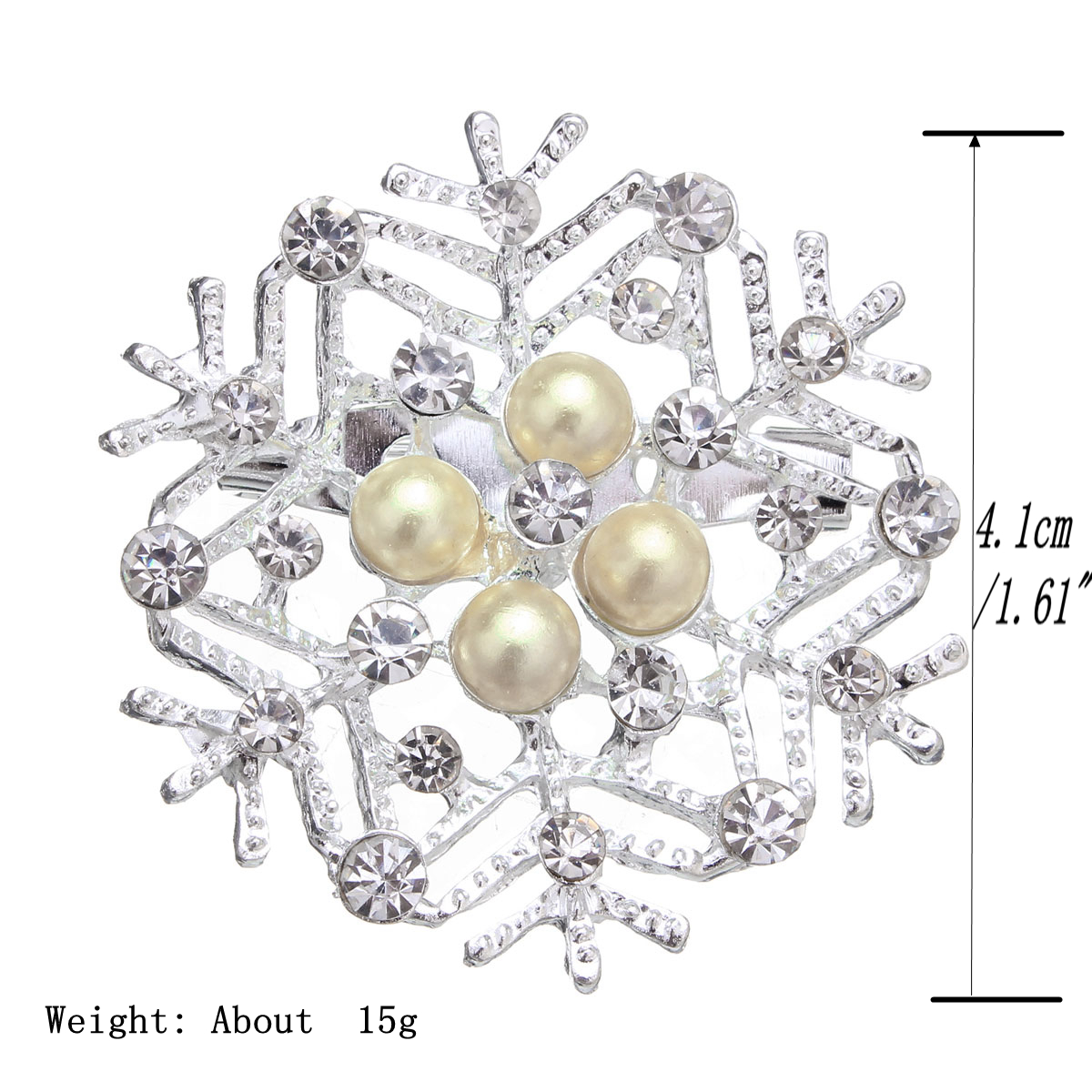 Christmas-Gift-Simple-Pearl-Rhinestone-Multicolor-Snowflake-Brooches-1093276